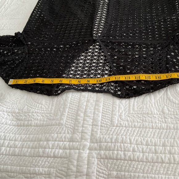 BLACK OPEN WEAVE CARDIGAN, SIZE: L - Picture 8 of 11
